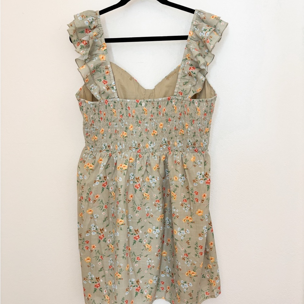 Floral Mini Dress in Matcha Green Size 1XL - Picture 6 of 11
